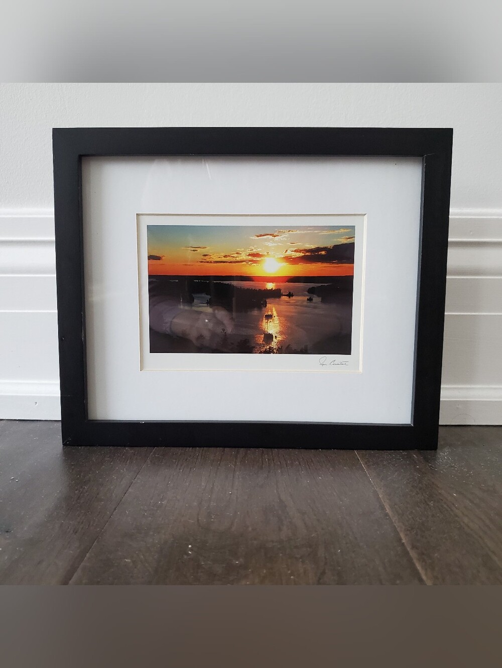 Sunset Landscape Gallery Wall Art Matted & Framed Postcard Print IAN CORISTINE